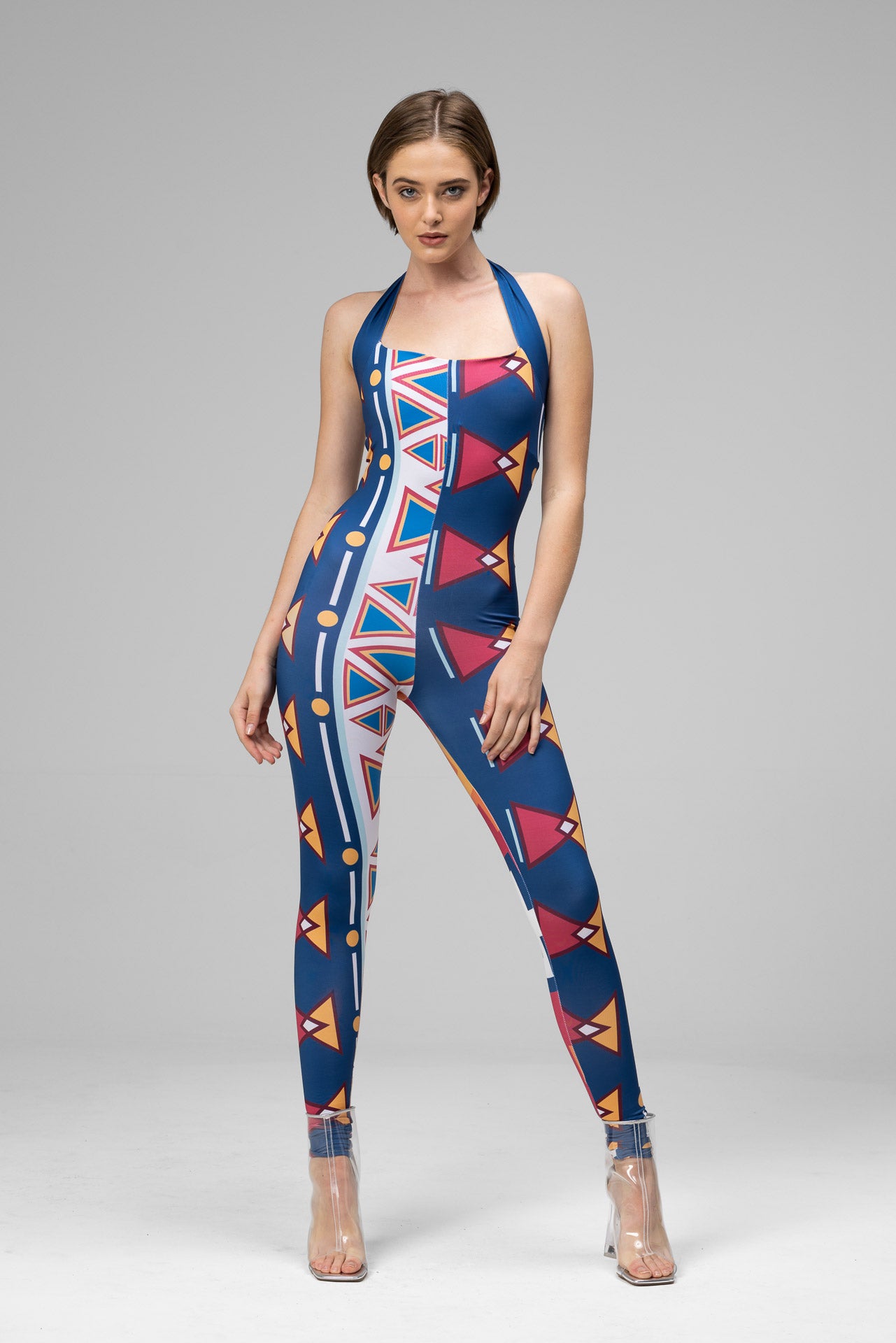Catsuit: Halter Neck colourful